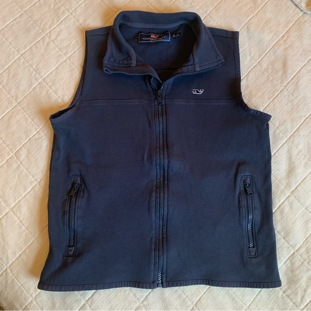 Vineyard Vines Boys Dark‎ Blue Zip-Up Vest Size Medium (12-14)